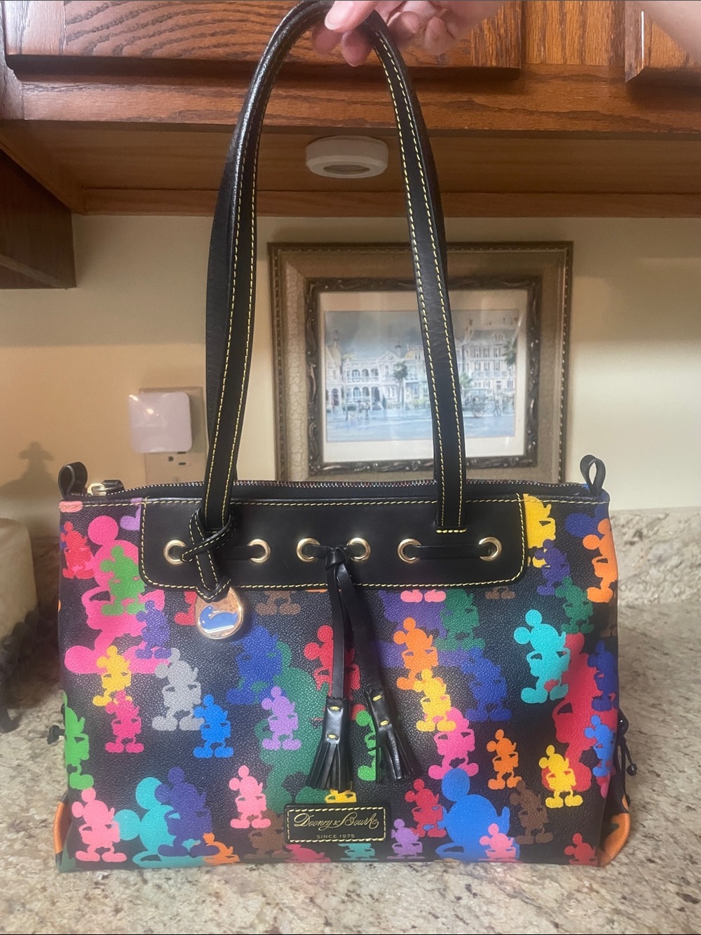 Dooney & Bourke Colorful Mickey Silhouettes Tote
